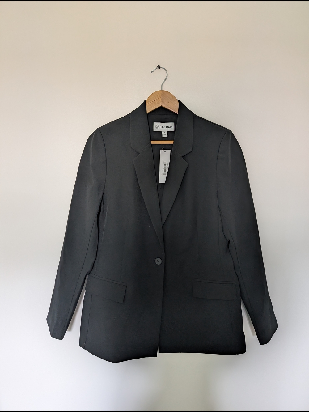 Women's Black Single-Button Tailored Blazer